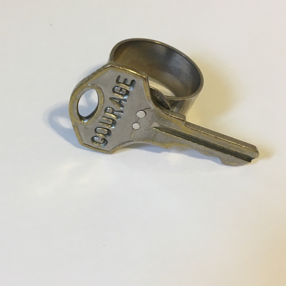 Giving Keys “COURAGE” ring